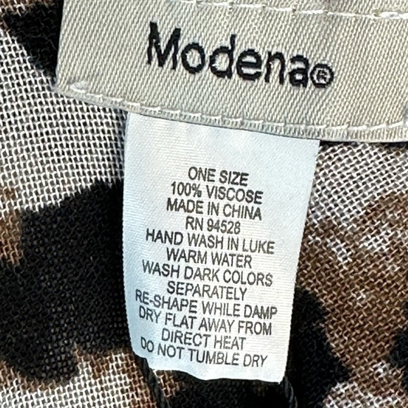 Modena Leopard Print Pool Beach Swim Coverup - Brown Tan Black - One Size - Picture 6 of 6